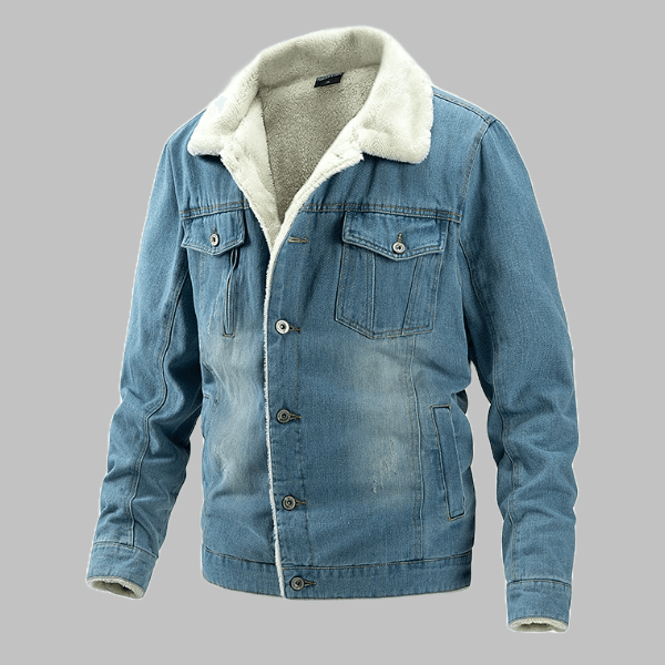 Denim Jacket with Velvet and Thick Cotton - Zyllor