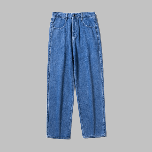 Straight Loose Jeans - Semi-Elastic Waist - Zyllor