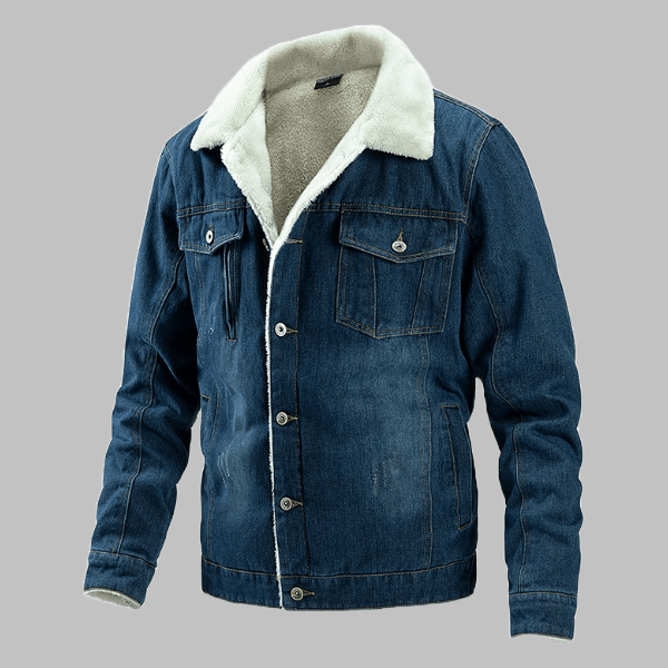 Denim Jacket with Velvet and Thick Cotton - Zyllor