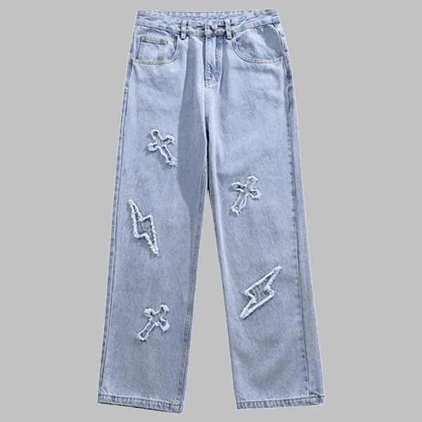 Spring & Autumn Jeans - Loose Straight Leg Hong Kong Style - Zyllor