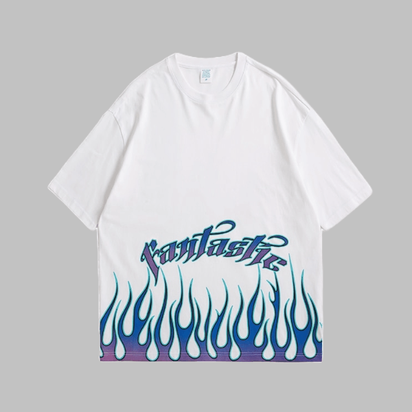 Flame Print T-shirt - Zyllor